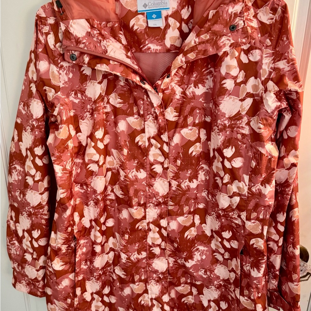 Columbia Coral Floral Rain Jacket